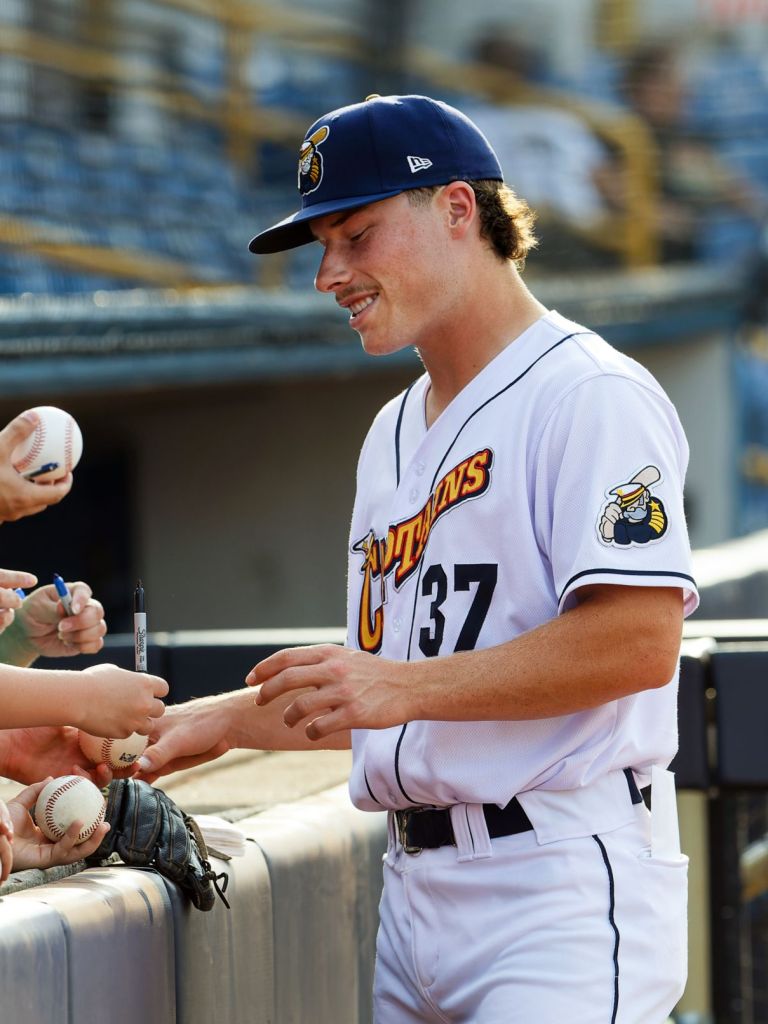 Guardians No. 1 pick Travis Bazzana (Photo by Eddie Kelly)